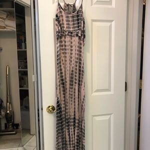 Rue 21 Gray and Pink Tiedie Dress